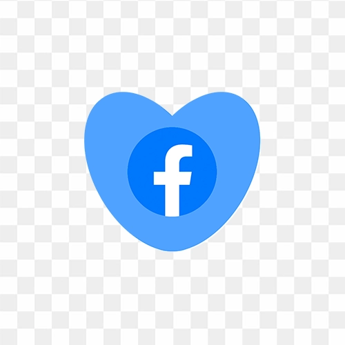Facebook icon heart shape free png